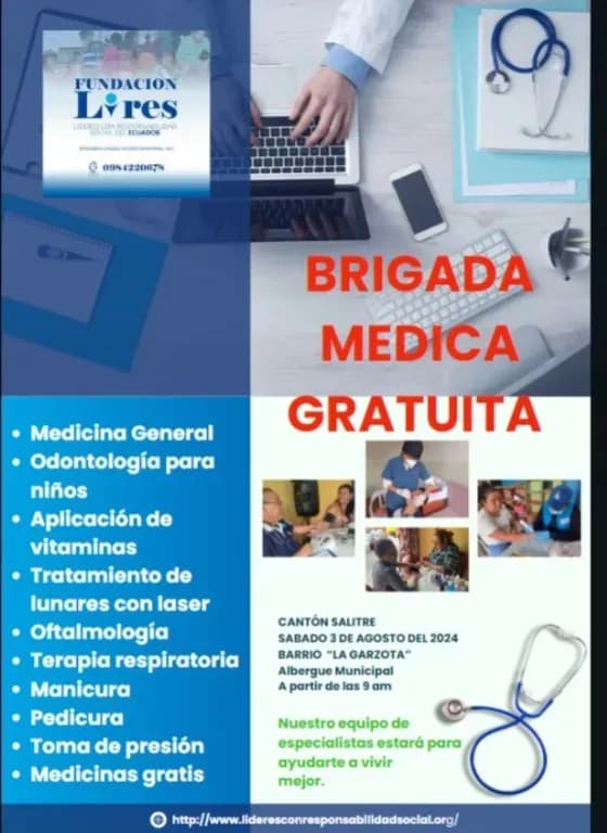 120 personas recibieron atención médica gratuita en Salitre