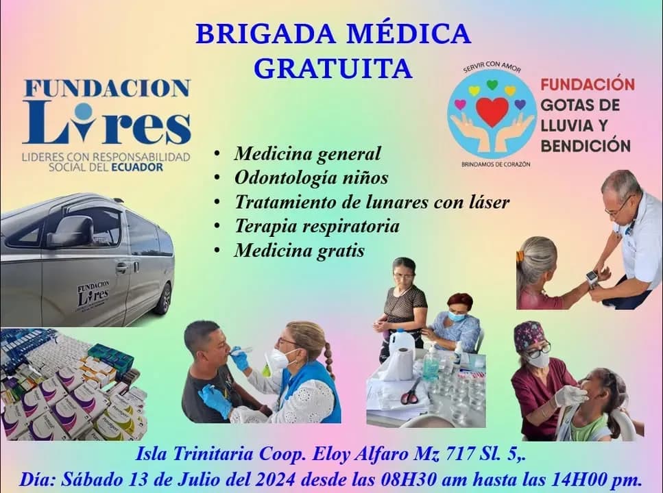 130 personas atendidas en brigada médica en Guayaquil