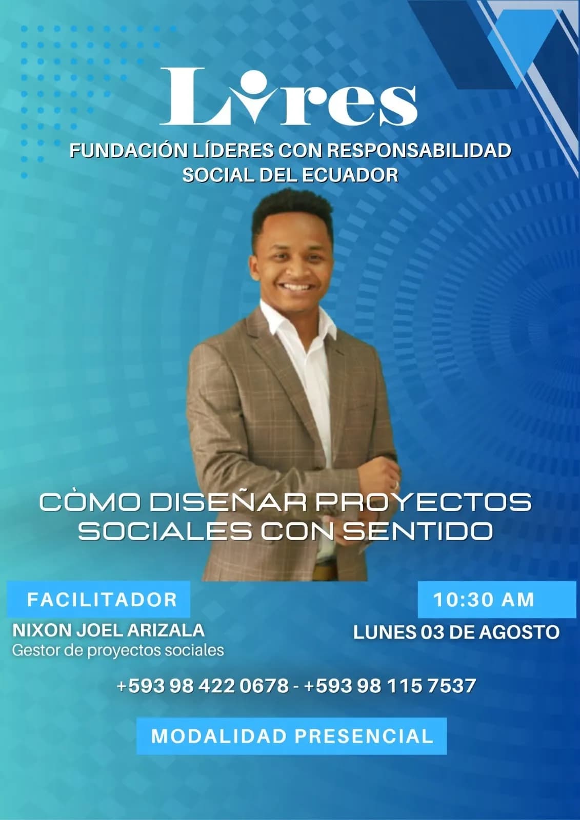 Capacitación de proyectos sociales en Fundación LIRES