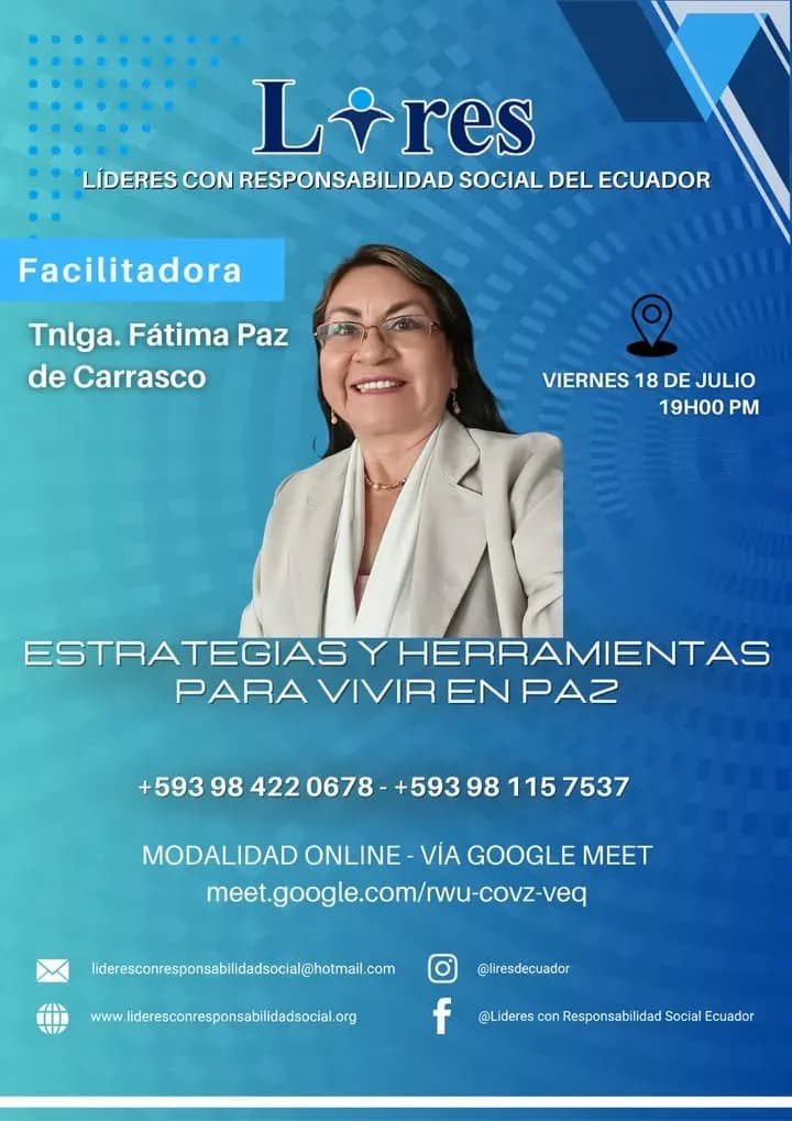 Capacitación en paz y reconstrucción social en Ecuador